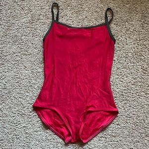 Yumiko Leotard Marisa red and dark brown size S